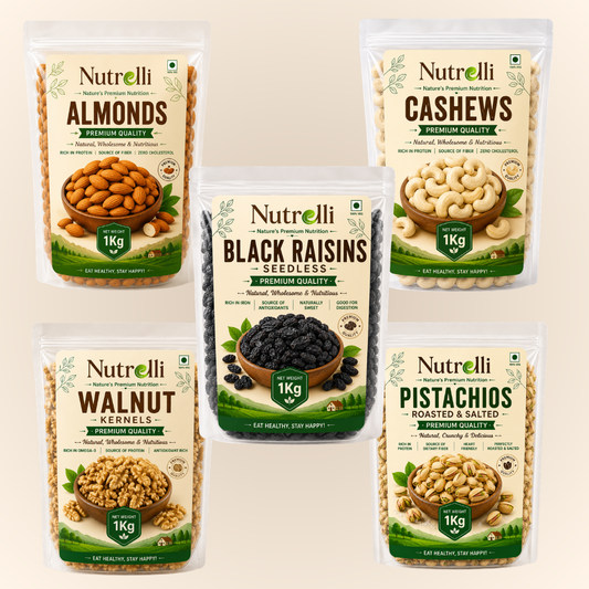 Nutrelli Premium Royal Dry Fruits Combo (5 x 1KG)