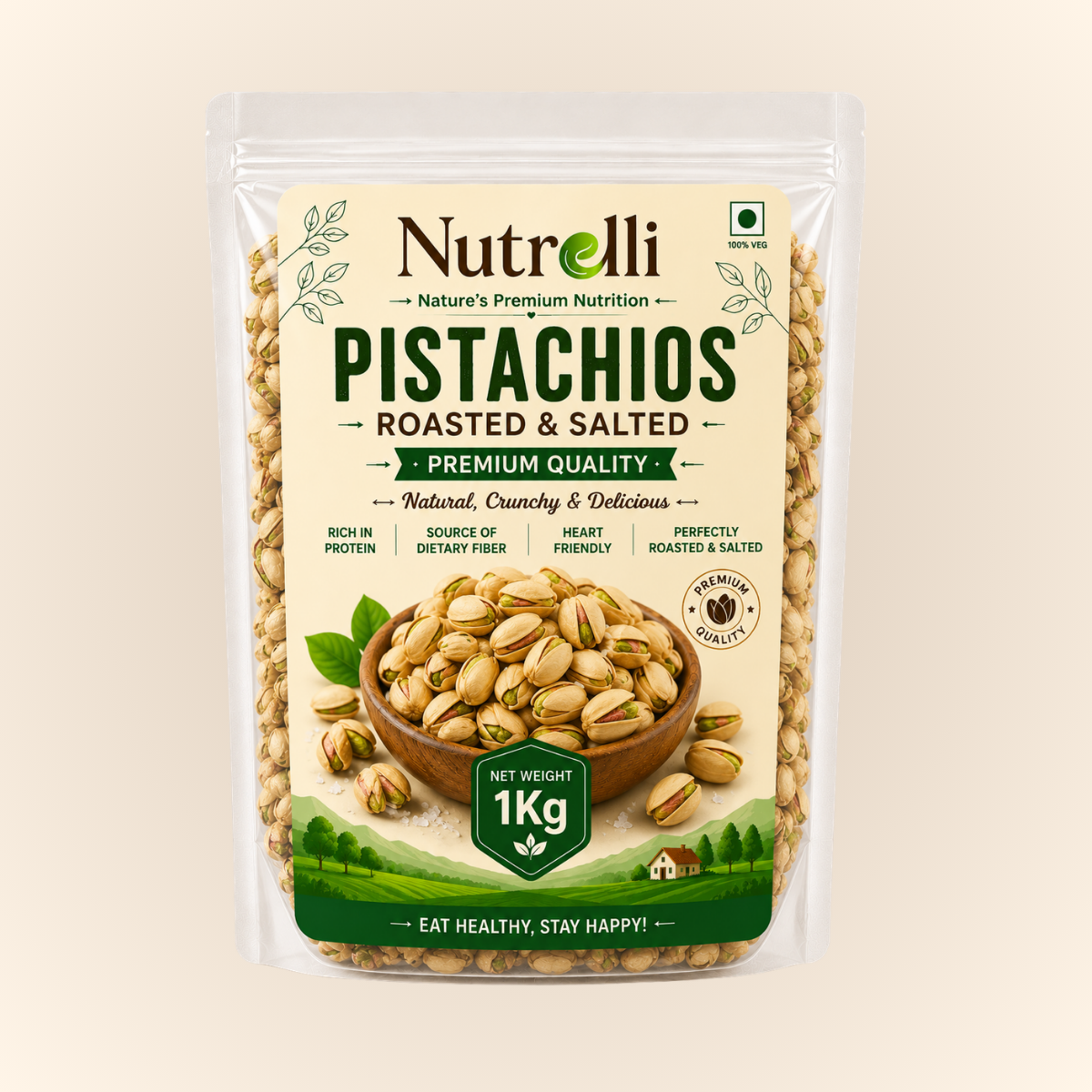 Nutrelli Premium California Pistachios (1KG)