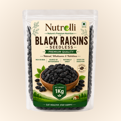Nutrelli Premium Black Raisins(1Kg)
